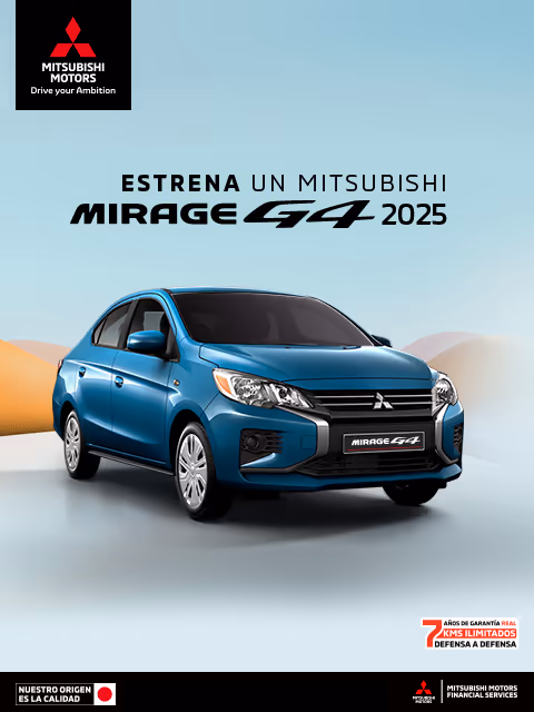 Estrena un Mitsubishi Mirage G4 2025 con tasa desde 9.9%(1)  			o con mensualidades desde $3,899.00 M.N.(2)  			+ 0% Comisión por Apertura(3) solo con Mitsubishi Motors Financial Services.