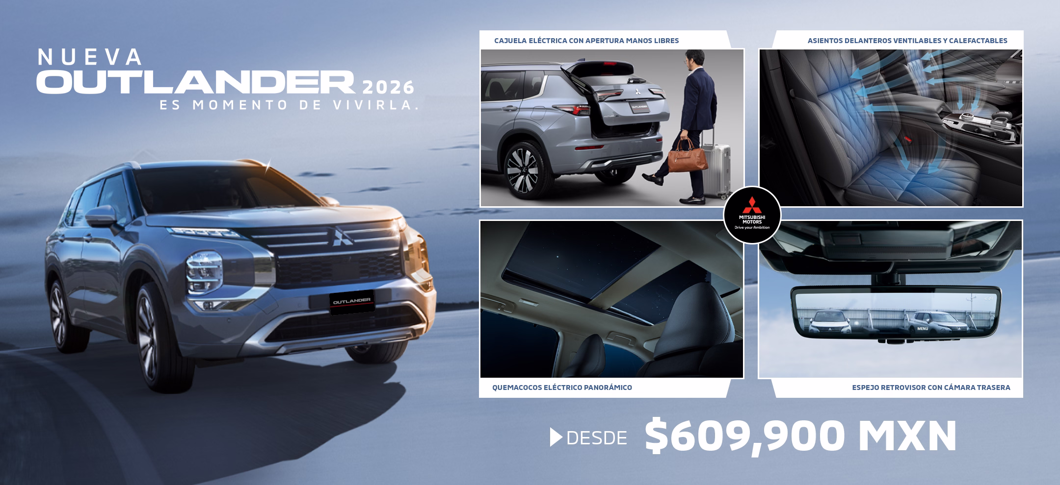 Mitsubishi comienza el año con el lanzamiento de la nueva Outlander 2026