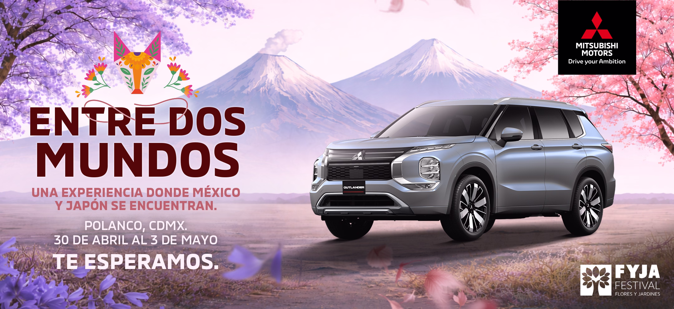 Mitsubishi Motors de México participa por tercera ocasión en el Festival Flores y Jardines Polanco 2026 con el concepto “Entre dos mundos”, una propuesta que une la esencia de Japón y México Mitsubishi Motors de México participa por tercera ocasión en el Festival Flores y Jardines Polanco 2026 con el concepto “Entre dos mundos”, una propuesta que une la esencia de Japón y México