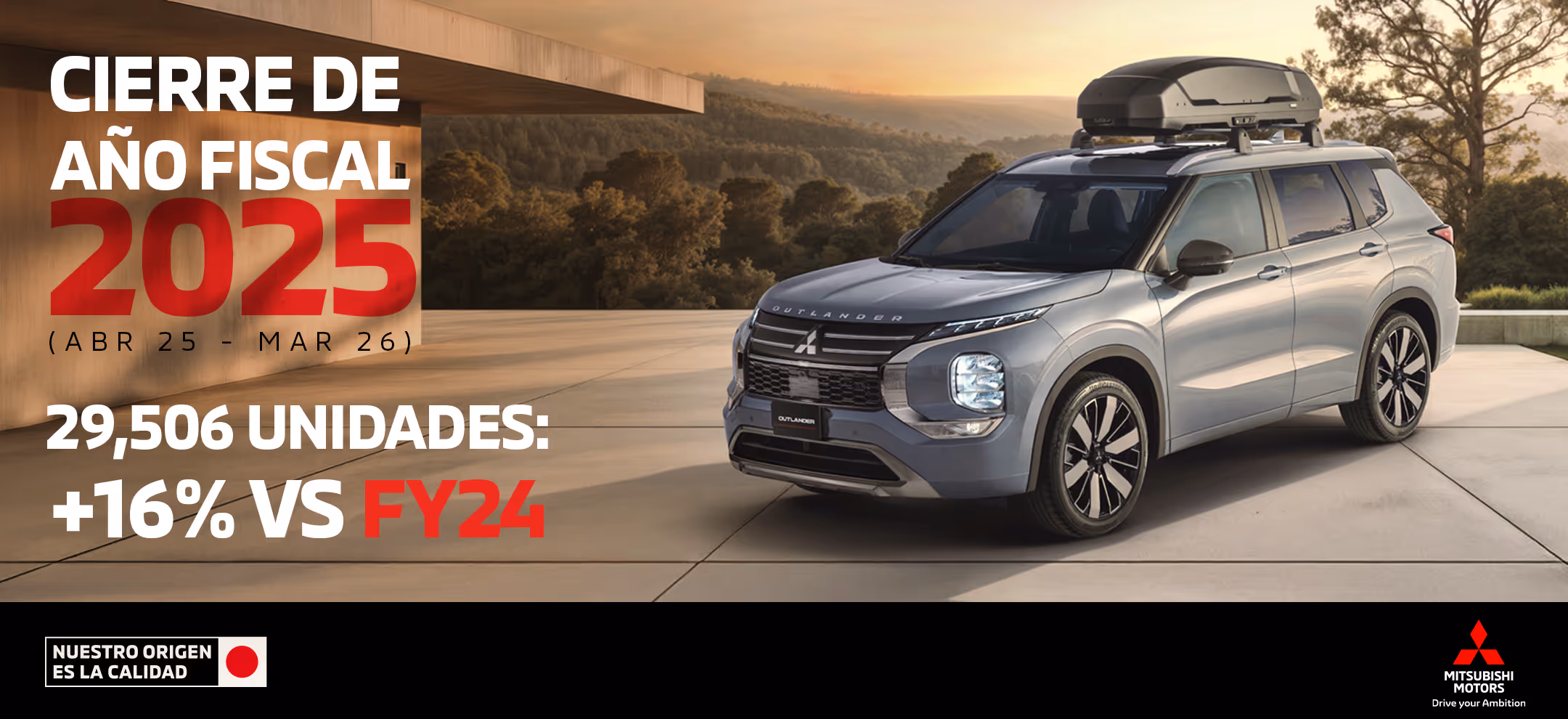 Mitsubishi Motors de México reporta en marzo el cierre de su año fiscal japonés 2025 con un crecimiento del +16% vs el mismo periodo del año fiscal anterior. Mitsubishi Motors de México reporta en marzo el cierre de su año fiscal japonés 2025 con un crecimiento del +16% vs el mismo periodo del año fiscal anterior.