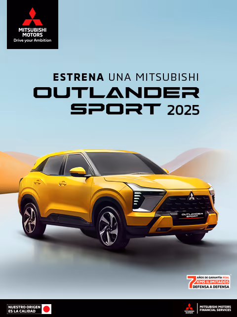 Estrena una Mitsubishi Outlander Sport 2025 con tasa de 4.9%(1)  	 o tasa desde 9.9%(2) 	+ 1 año de Seguro Gratis(3)  	+ 0% Comisión por Apertura(4)  solo con Mitsubishi Motors Financial Services.