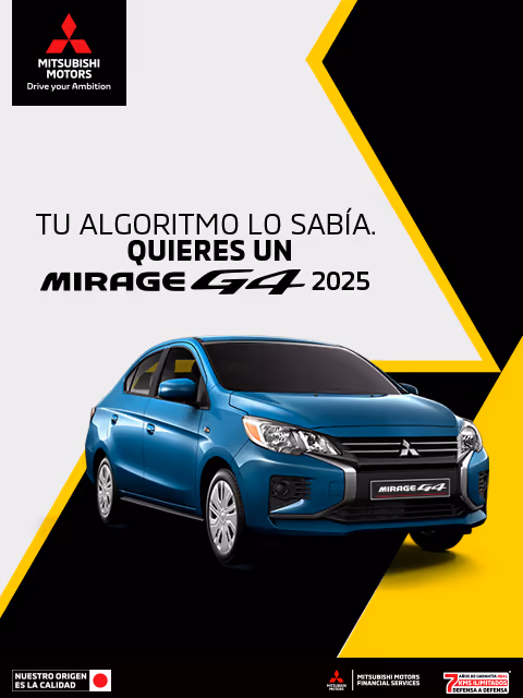 Estrena una Mitsubishi Mirage G4 2025 con tasa desde 9.9%(1) o con mensualidades desde $3,899.00 M.N.(2) + 0% Comisión por Apertura(3) solo con Mitsubishi Motors Financial Services.