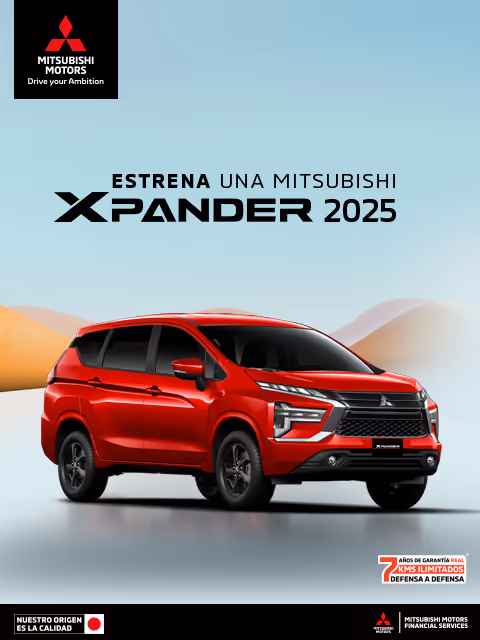 Estrena una Mitsubishi Xpander 2025 con tasa desde 4.9%(1) 	 	o tasa desde 9.9%(2) + 1 año de Seguro Gratis(3) 	+ 0% Comisión por Apertura(4) solo con Mitsubishi Motors Financial Services.